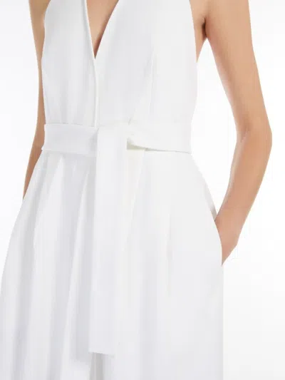 Max Mara Belted Cotton-blend Gabardine Maxi Dress