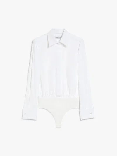 Max Mara Angora1234 Bodysuit Collared Shirt With Long Sleeves