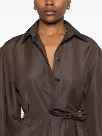 Max Mara Affari Belted Buttoned Shirt