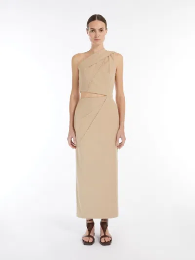 Max Mara One-shoulder Dress With Elegant Draping And Cut-out Detail