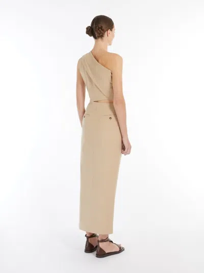 Max Mara One-shoulder Dress With Elegant Draping And Cut-out Detail