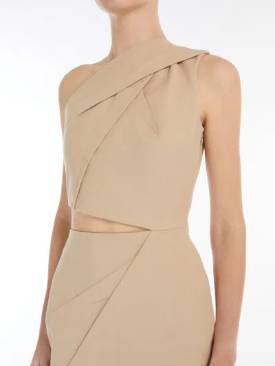 Max Mara One-shoulder Dress With Elegant Draping And Cut-out Detail