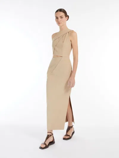 Max Mara One-shoulder Dress With Elegant Draping And Cut-out Detail