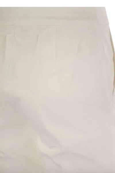 Max Mara Maxmara Women Okra - Cotton Satin Trousers