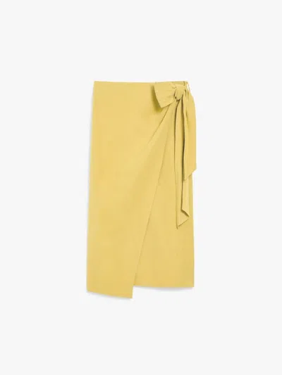 Max Mara Wrap Midi Skirt With High Waist Bow