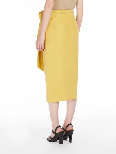 Max Mara Wrap Midi Skirt With High Waist Bow