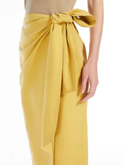 Max Mara Wrap Midi Skirt With High Waist Bow