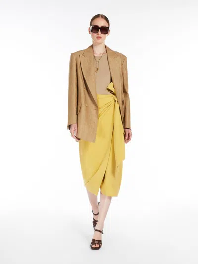 Max Mara Wrap Midi Skirt With High Waist Bow
