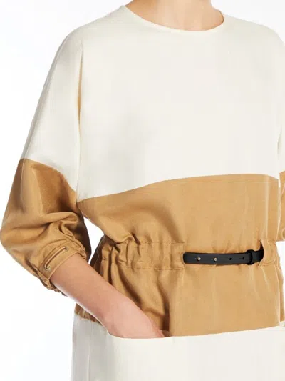 Max Mara Vasto Linen And Silk Sweater Dress