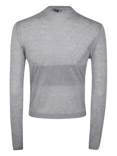 Michael Michael Kors Cotton Silk Crew Neck Cardigan