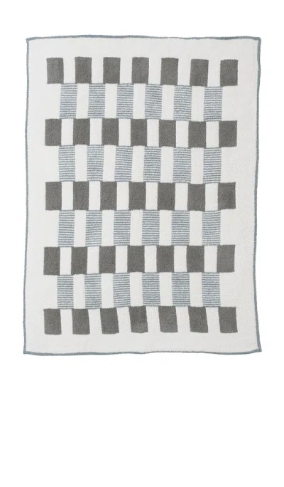 Barefoot Dreams Cozychic Tile Check Throw In Eucalyptus Multi
