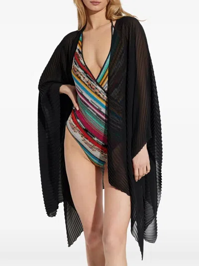 Missoni Multicolored Striped One-piece With Deep V-neckline