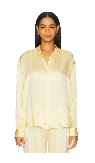 Donni The Silk Shirt In Lemon