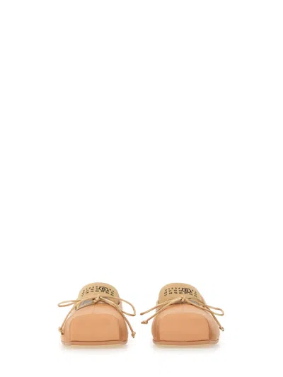Mm6 Maison Margiela Mm6 By Maison Margiela Ballerina Flats With Logo And Bow Detail