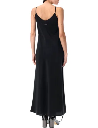Mm6 Maison Margiela Mm6 By Maison Margiela Three Way Silk Dress With Deep V-neckline