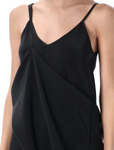 Mm6 Maison Margiela Mm6 By Maison Margiela Three Way Silk Dress With Deep V-neckline