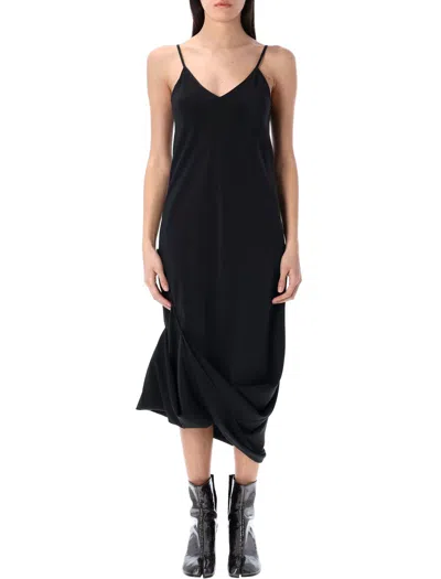 Mm6 Maison Margiela Mm6 By Maison Margiela Three Way Silk Dress With Deep V-neckline