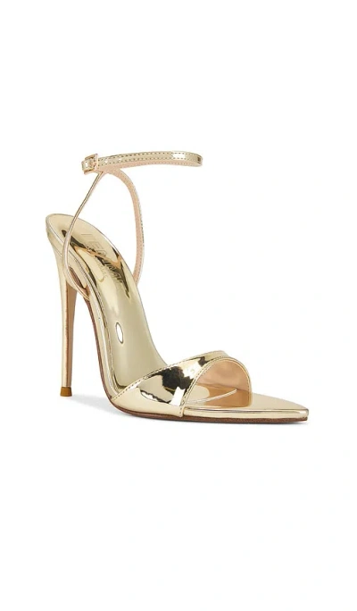 Femme La Gg Heel In Metallic Gold