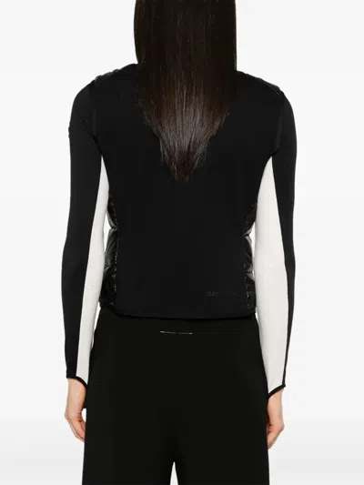 Moncler Grenoble Quilted Black Jacket With High Collar And Glossy Finish