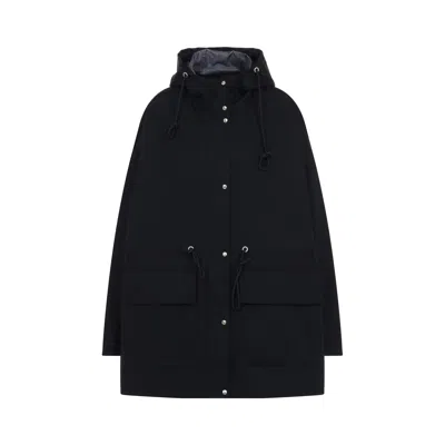 Moncler Relaxed Fit Hooded Jacket With Adjustable Drawstrings