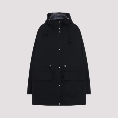 Moncler Relaxed Fit Hooded Jacket With Adjustable Drawstrings