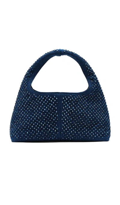 Marc Jacobs The Crystal Denim Mini Sack Bag In Blue