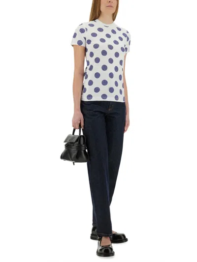 Moschino Organic Jersey T-shirt Biro Polka Dots