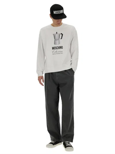 Moschino Morning Graphic Print Crew Neck Sweatshirt