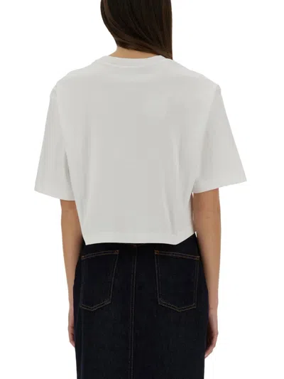 Moschino Cropped T-shirt With Playful Teddy Bear Design