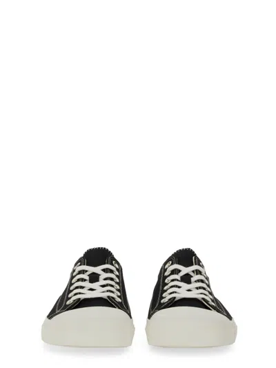 Moschino Sneakers In Canvas Edge In Black