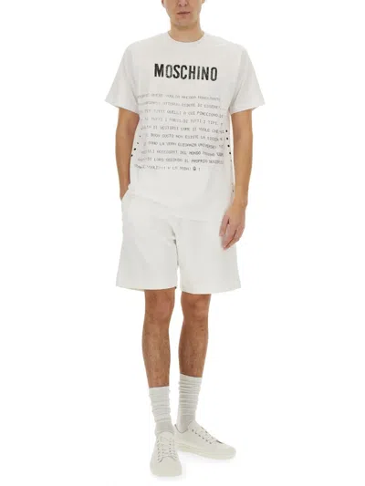 Moschino T-shirt With Lettering Print In White