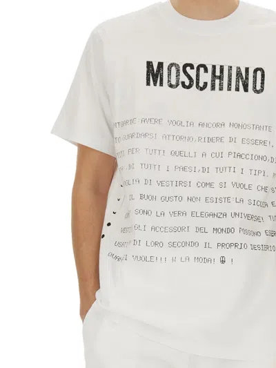 Moschino T-shirt With Lettering Print In White