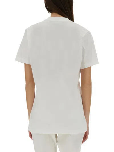 Moschino Crew Neck Smiley Print Graphic T-shirt Straight Hem