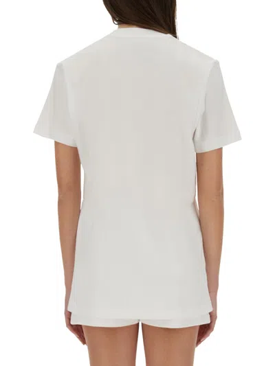 Moschino Logo Printed Cotton Jersey T-shirt