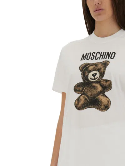 Moschino Logo Printed Cotton Jersey T-shirt