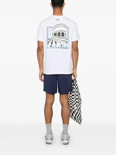 Msgm Graphic Print Crew Neck T-shirt