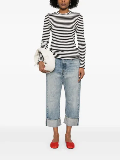Nili Lotan Susana Striped Cotton Jersey T-shirt
