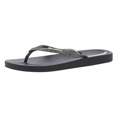 Ipanema Womens Glitter Man Made Thong Sandals In Black