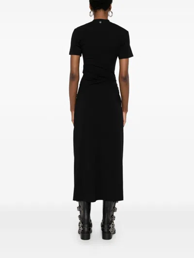 Rabanne Asymmetrical Neckline Midi Dress With Cut-out Detail