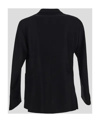 Tagliatore Double-breasted Wool Blend Blazer In Black