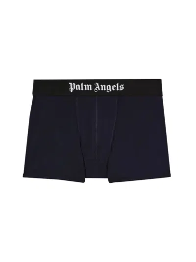 Palm Angels Men's Set Of Two Cotton Boxers | Size Small | Pmuh001c99fab0020110 Color Whiteblack
