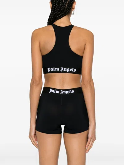 Palm Angels Logo Sport Top Black White