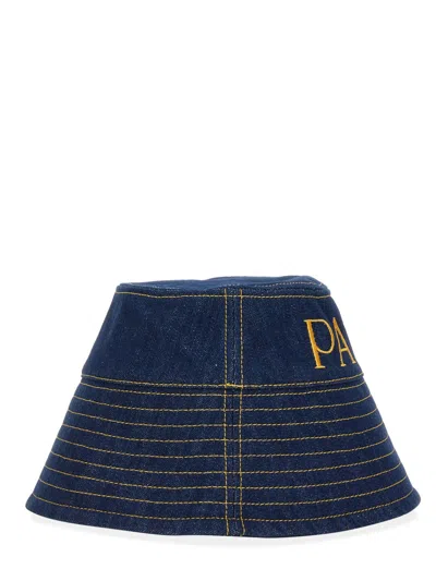 Patou Dark Blue Denim Hat In Blue