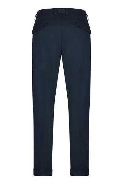 Paul & Shark Cuffed Hem Cotton Trousers With Key Ring