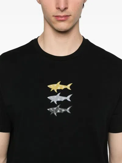 Paul & Shark Sharks Print Cotton Jersey T-shirt Clothing