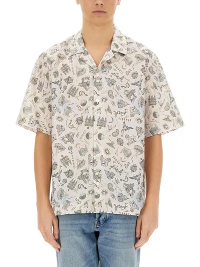 Paul Smith Men's Souvenir Print Shirt | Size Small | M1r905up02672 Color 40