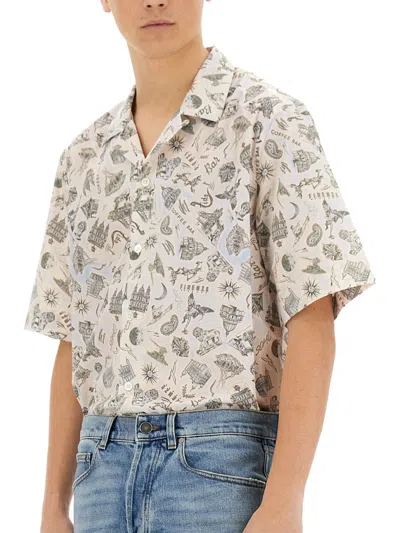 Paul Smith Men's Souvenir Print Shirt | Size Small | M1r905up02672 Color 40