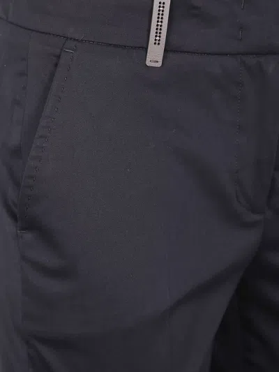 Peserico Navy Blue Cotton Blend Trousers