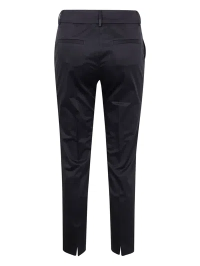 Peserico Navy Blue Cotton Blend Trousers
