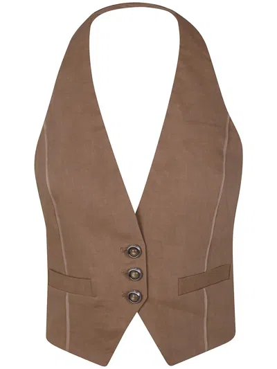 Pinko Brown 'cornacchia' Top